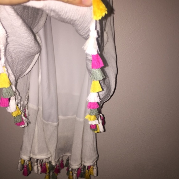 Blue Rain Layered Tassel Top - Picture 4 of 5